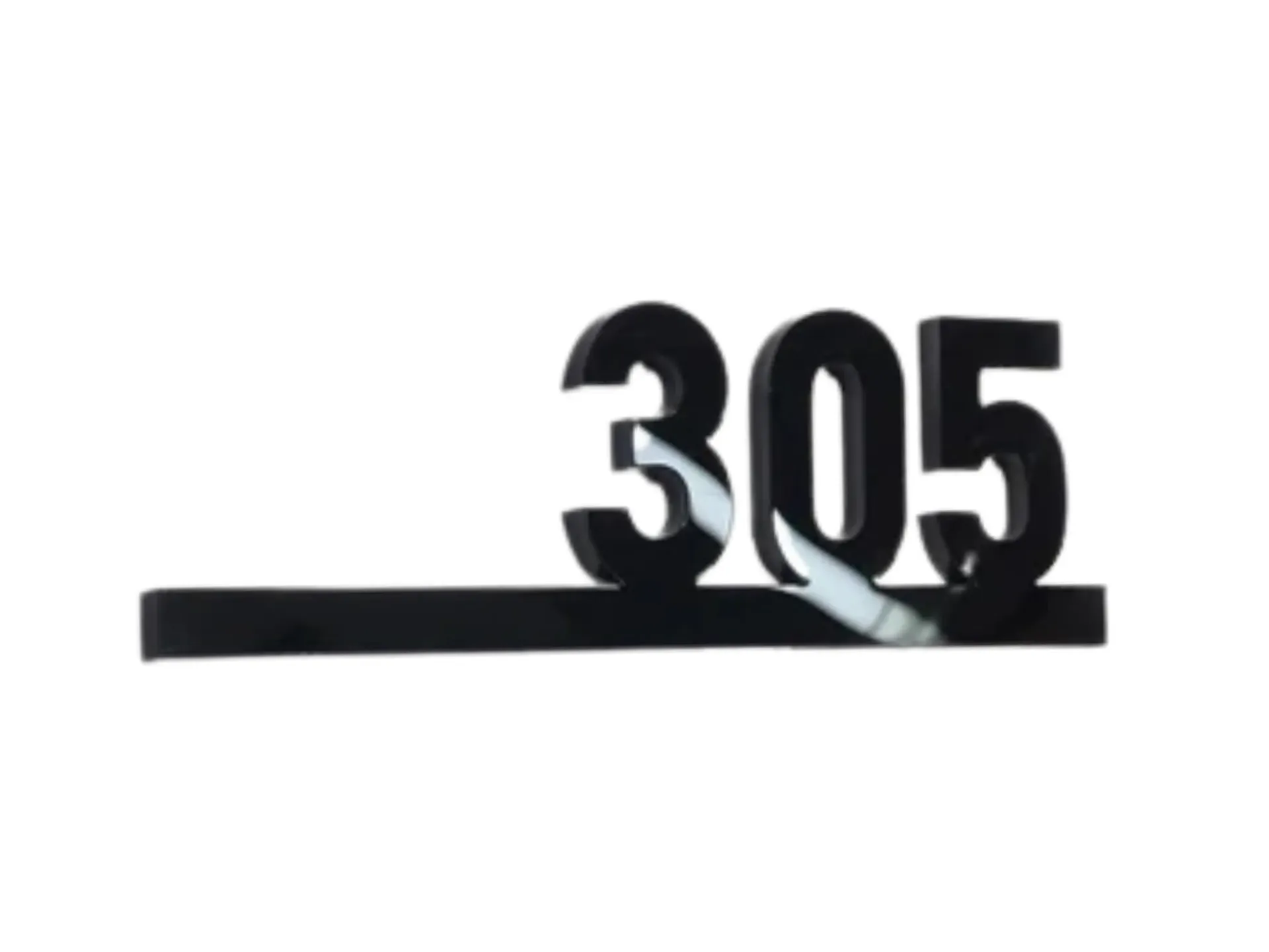 Letrero de acrílico negro para habitación: Letrero moderno para puerta de hotel