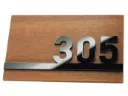 Letrero de número de habitación de madera: Letrero acrílico para puerta de hotel