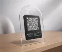 Letrero personalizado de mesa para QR