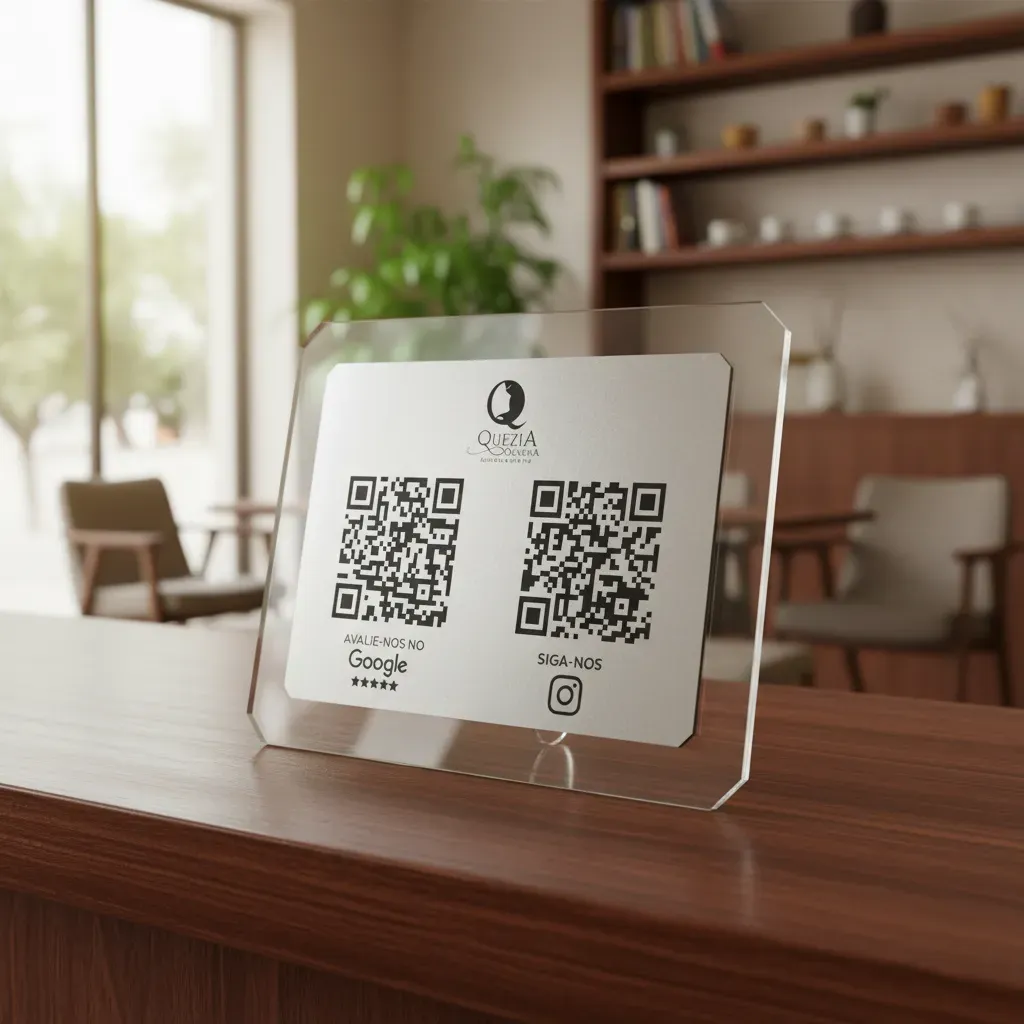 Letrero con código QR de 18x14 cm