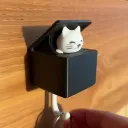 Soporte de llavero con forma de gato