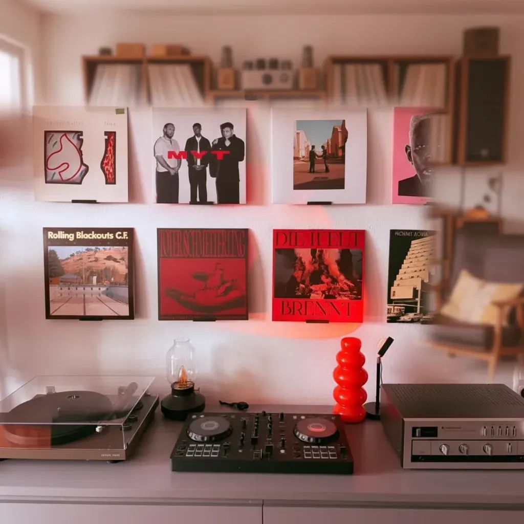 Soporte de pared para vinilos