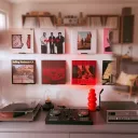 Soporte de pared para vinilos